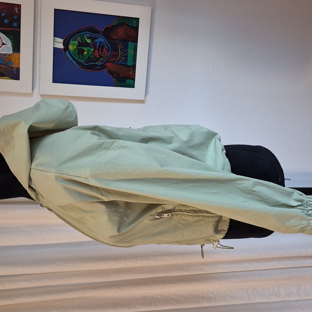 MADEWELL Hooded Packable Cropped Hooded Utility Jacket Sage Green XS - Picture 4 of 7